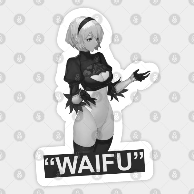 Nier 2b Waifu Sticker by cocorf